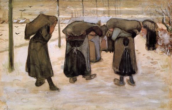 Vincent Van Gogh-Women-Miners-Carrying-Coal-1881-82
